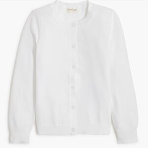 Crewcuts Factory bs335 Girls' Casey cardigan sweater in white size s (6-7) nwt